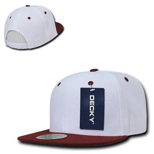 Decky Trendy Flat Bill Snapback Baseball 6 Panel Caps Hats Unisex