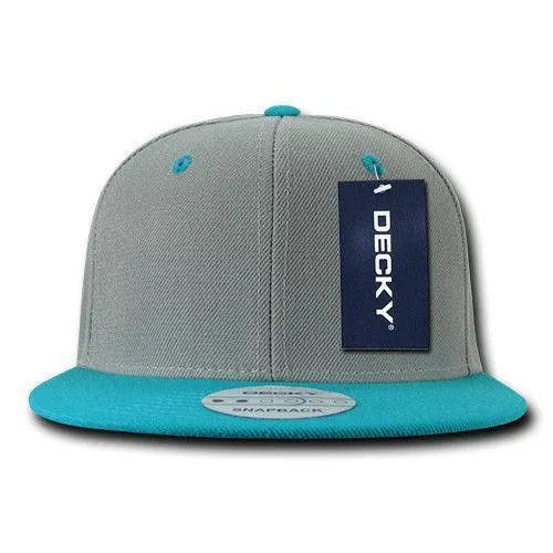 Decky Trendy Flat Bill Snapback Baseball 6 Panel Caps Hats Unisex