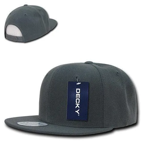 Decky Trendy Flat Bill Snapback Baseball 6 Panel Caps Hats Unisex