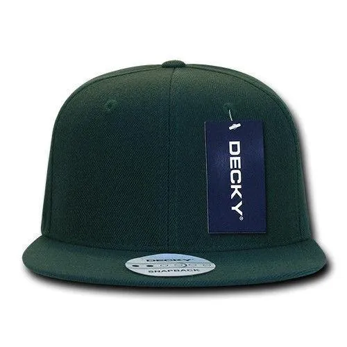 Decky Trendy Flat Bill Snapback Baseball 6 Panel Caps Hats Unisex