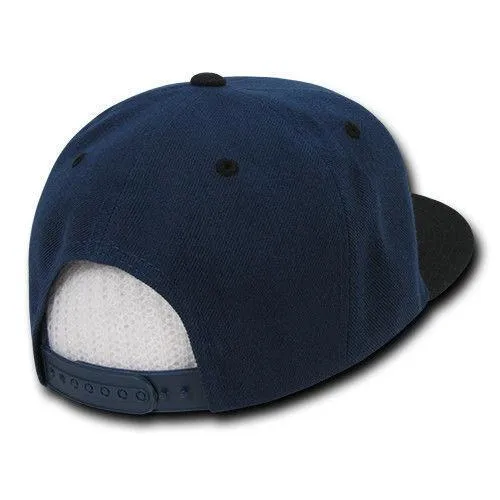 Decky Trendy Flat Bill Snapback Baseball 6 Panel Caps Hats Unisex