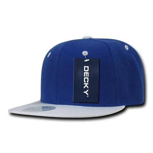 Decky Trendy Flat Bill Snapback Baseball 6 Panel Caps Hats Unisex