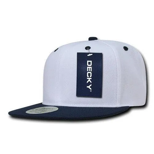 Decky Trendy Flat Bill Snapback Baseball 6 Panel Caps Hats Unisex