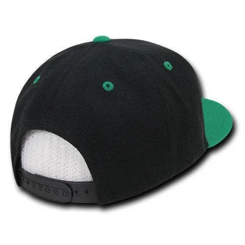 Decky Trendy Flat Bill Snapback Baseball 6 Panel Caps Hats Unisex