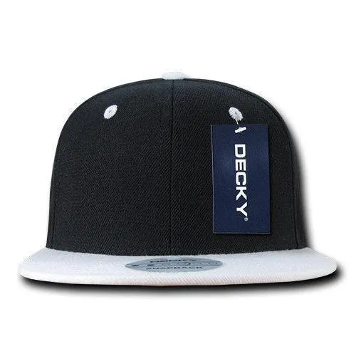 Decky Trendy Flat Bill Snapback Baseball 6 Panel Caps Hats Unisex