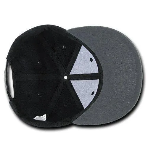 Decky Trendy Flat Bill Snapback Baseball 6 Panel Caps Hats Unisex