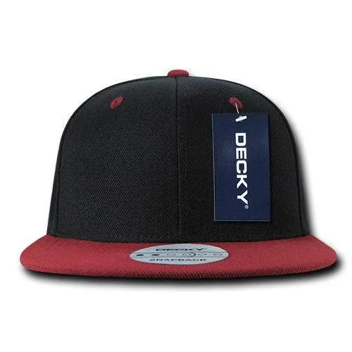 Decky Trendy Flat Bill Snapback Baseball 6 Panel Caps Hats Unisex