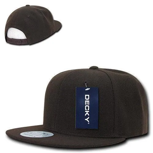 Decky Trendy Flat Bill Snapback Baseball 6 Panel Caps Hats Unisex