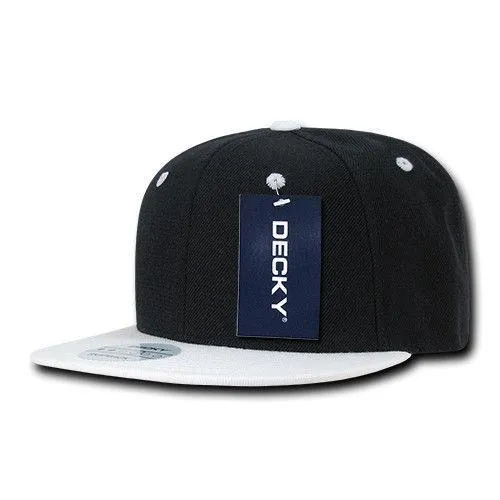 Decky Trendy Flat Bill Snapback Baseball 6 Panel Caps Hats Unisex