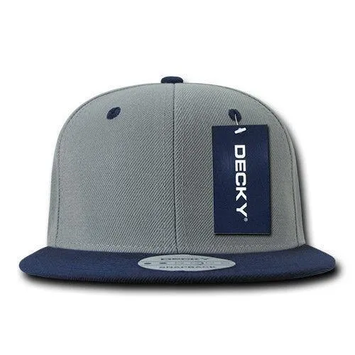 Decky Trendy Flat Bill Snapback Baseball 6 Panel Caps Hats Unisex