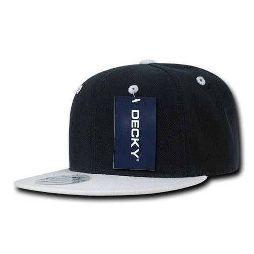 Decky Trendy Flat Bill Snapback Baseball 6 Panel Caps Hats Unisex