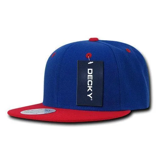 Decky Trendy Flat Bill Snapback Baseball 6 Panel Caps Hats Unisex