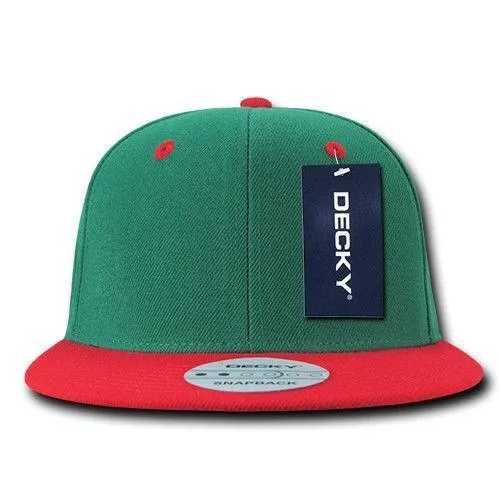 Decky Trendy Flat Bill Snapback Baseball 6 Panel Caps Hats Unisex