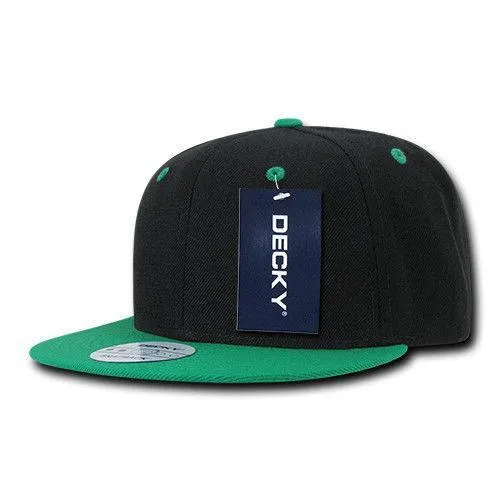 Decky Trendy Flat Bill Snapback Baseball 6 Panel Caps Hats Unisex