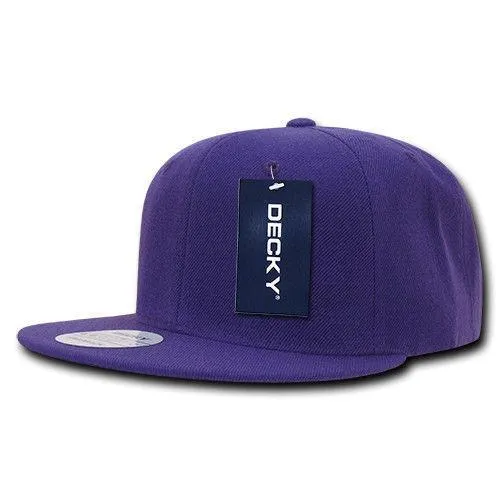 Decky Trendy Flat Bill Snapback Baseball 6 Panel Caps Hats Unisex