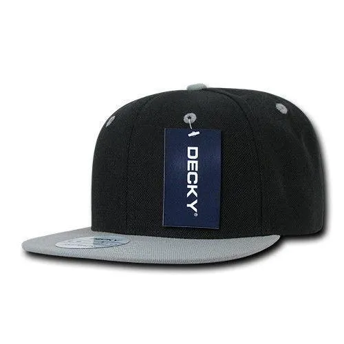 Decky Trendy Flat Bill Snapback Baseball 6 Panel Caps Hats Unisex