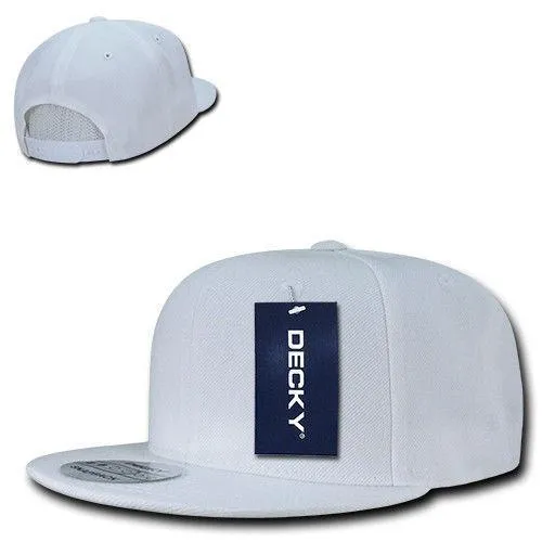 Decky Trendy Flat Bill Snapback Baseball 6 Panel Caps Hats Unisex