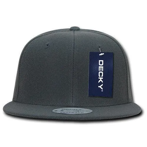 Decky Trendy Flat Bill Snapback Baseball 6 Panel Caps Hats Unisex