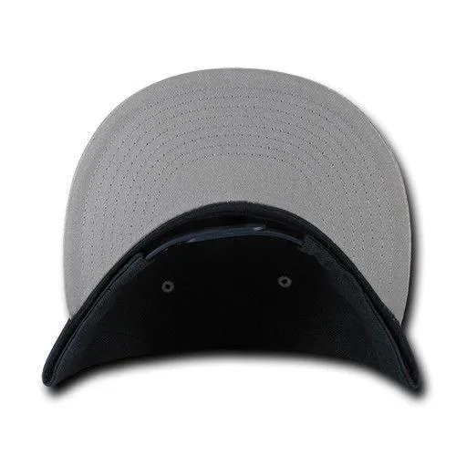 Decky Trendy Flat Bill Snapback Baseball 6 Panel Caps Hats Unisex