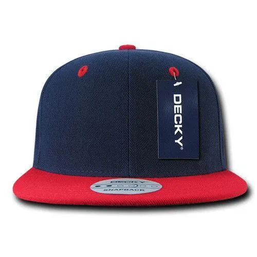 Decky Trendy Flat Bill Snapback Baseball 6 Panel Caps Hats Unisex