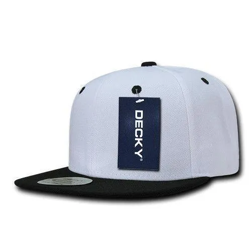 Decky Trendy Flat Bill Snapback Baseball 6 Panel Caps Hats Unisex