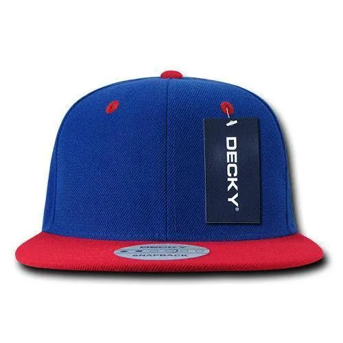 Decky Trendy Flat Bill Snapback Baseball 6 Panel Caps Hats Unisex