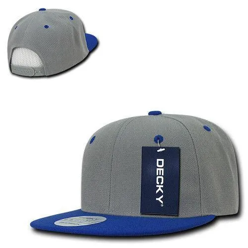 Decky Trendy Flat Bill Snapback Baseball 6 Panel Caps Hats Unisex