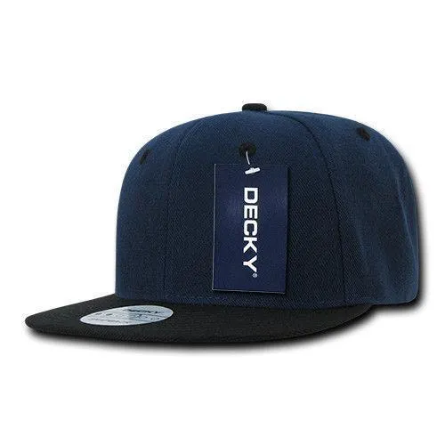 Decky Trendy Flat Bill Snapback Baseball 6 Panel Caps Hats Unisex