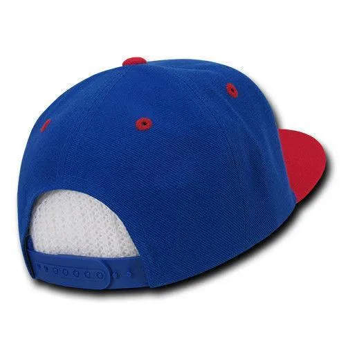 Decky Trendy Flat Bill Snapback Baseball 6 Panel Caps Hats Unisex