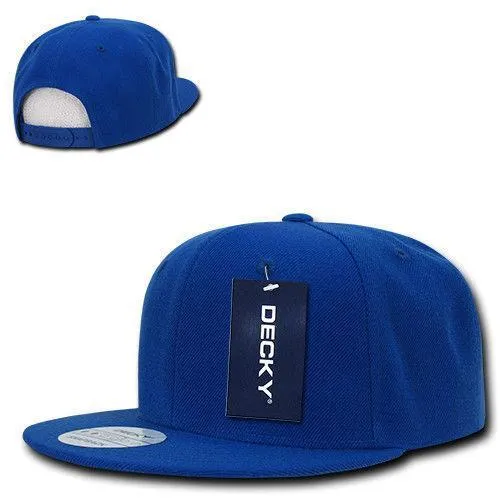 Decky Trendy Flat Bill Snapback Baseball 6 Panel Caps Hats Unisex