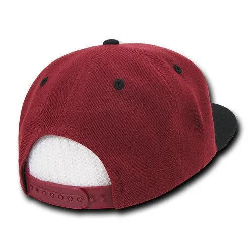 Decky Trendy Flat Bill Snapback Baseball 6 Panel Caps Hats Unisex