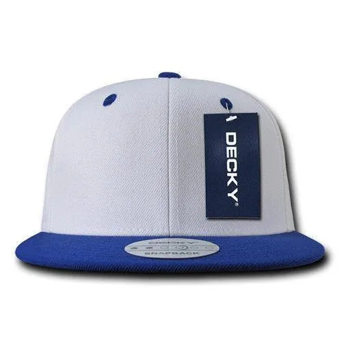 Decky Trendy Flat Bill Snapback Baseball 6 Panel Caps Hats Unisex