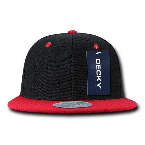 Decky Trendy Flat Bill Snapback Baseball 6 Panel Caps Hats Unisex