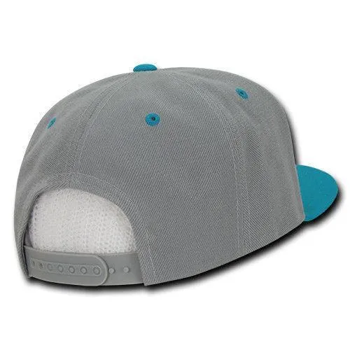 Decky Trendy Flat Bill Snapback Baseball 6 Panel Caps Hats Unisex