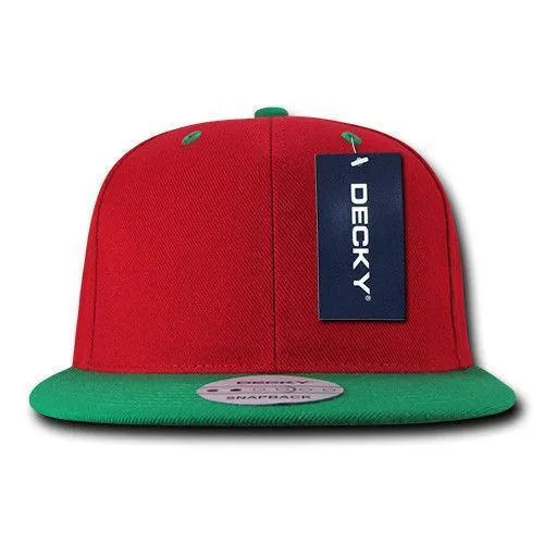 Decky Trendy Flat Bill Snapback Baseball 6 Panel Caps Hats Unisex