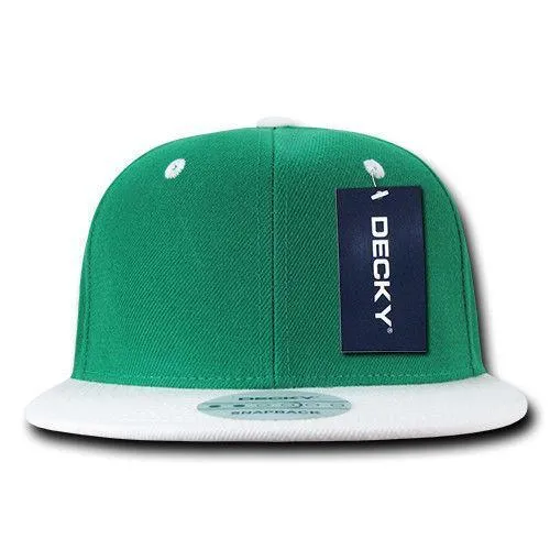 Decky Trendy Flat Bill Snapback Baseball 6 Panel Caps Hats Unisex