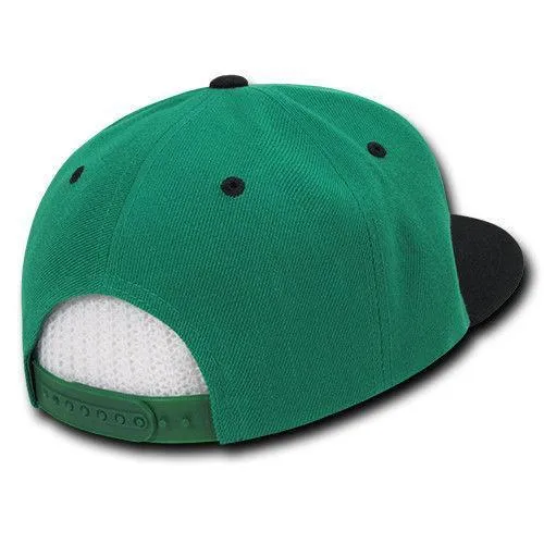 Decky Trendy Flat Bill Snapback Baseball 6 Panel Caps Hats Unisex