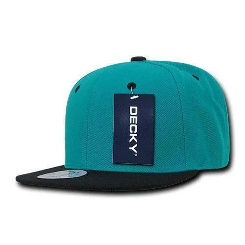 Decky Trendy Flat Bill Snapback Baseball 6 Panel Caps Hats Unisex