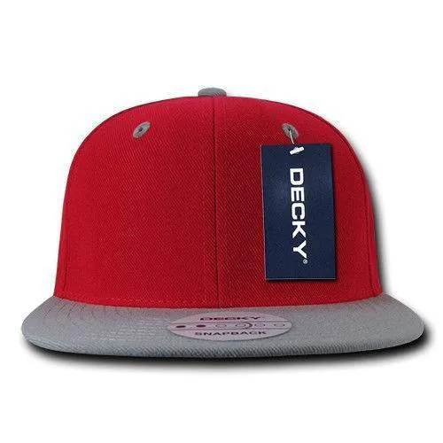 Decky Trendy Flat Bill Snapback Baseball 6 Panel Caps Hats Unisex