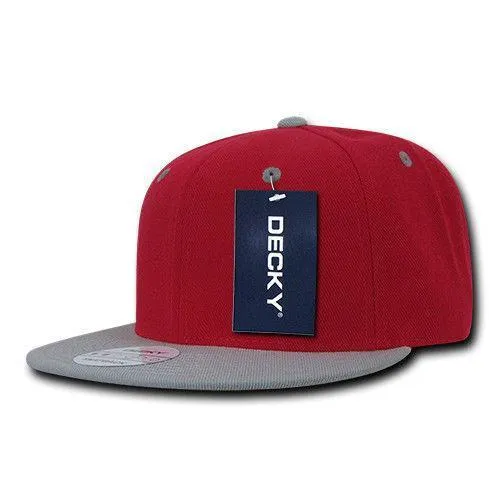 Decky Trendy Flat Bill Snapback Baseball 6 Panel Caps Hats Unisex