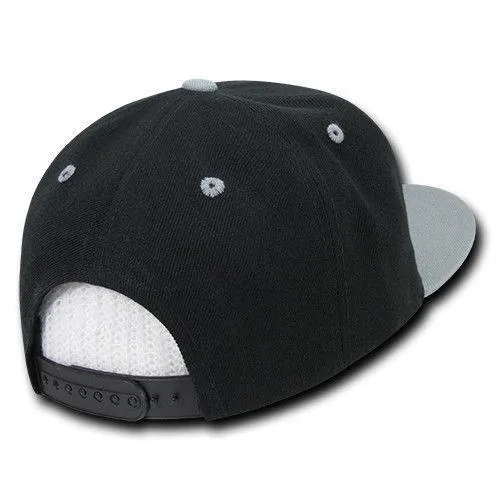 Decky Trendy Flat Bill Snapback Baseball 6 Panel Caps Hats Unisex