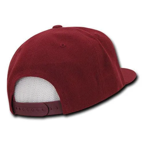 Decky Trendy Flat Bill Snapback Baseball 6 Panel Caps Hats Unisex