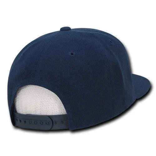 Decky Trendy Flat Bill Snapback Baseball 6 Panel Caps Hats Unisex