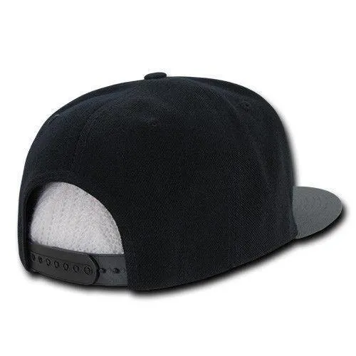 Decky Trendy Flat Bill Snapback Baseball 6 Panel Caps Hats Unisex