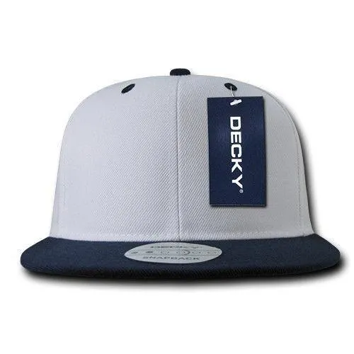 Decky Trendy Flat Bill Snapback Baseball 6 Panel Caps Hats Unisex