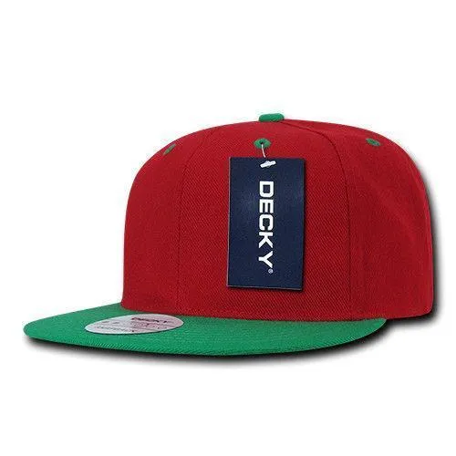 Decky Trendy Flat Bill Snapback Baseball 6 Panel Caps Hats Unisex