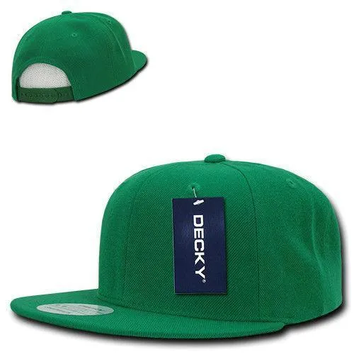 Decky Trendy Flat Bill Snapback Baseball 6 Panel Caps Hats Unisex