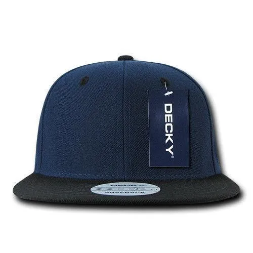 Decky Trendy Flat Bill Snapback Baseball 6 Panel Caps Hats Unisex