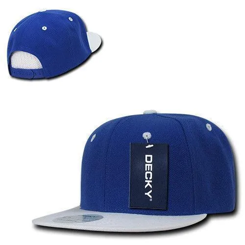 Decky Trendy Flat Bill Snapback Baseball 6 Panel Caps Hats Unisex