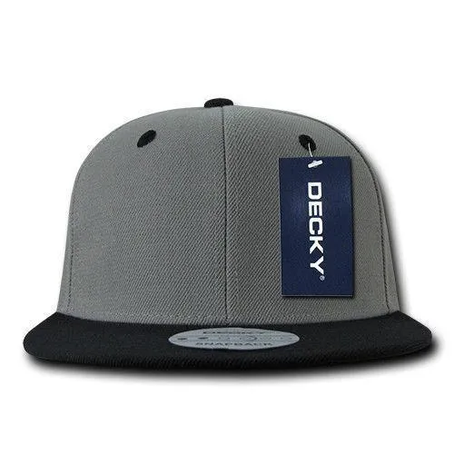 Decky Trendy Flat Bill Snapback Baseball 6 Panel Caps Hats Unisex